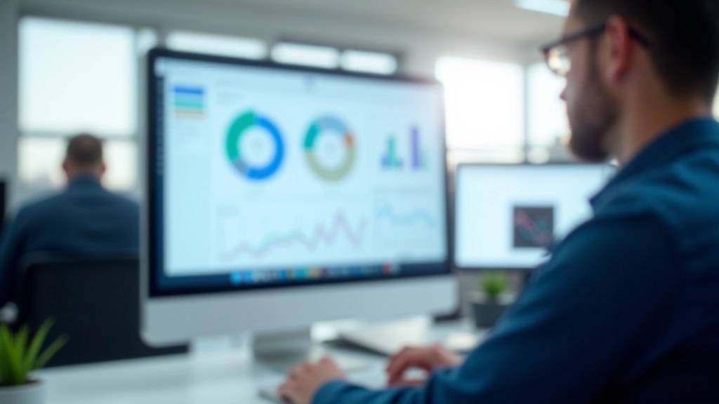 Tableau de bord analytique montrant progression et métriques de productivité, graphiques professionnels