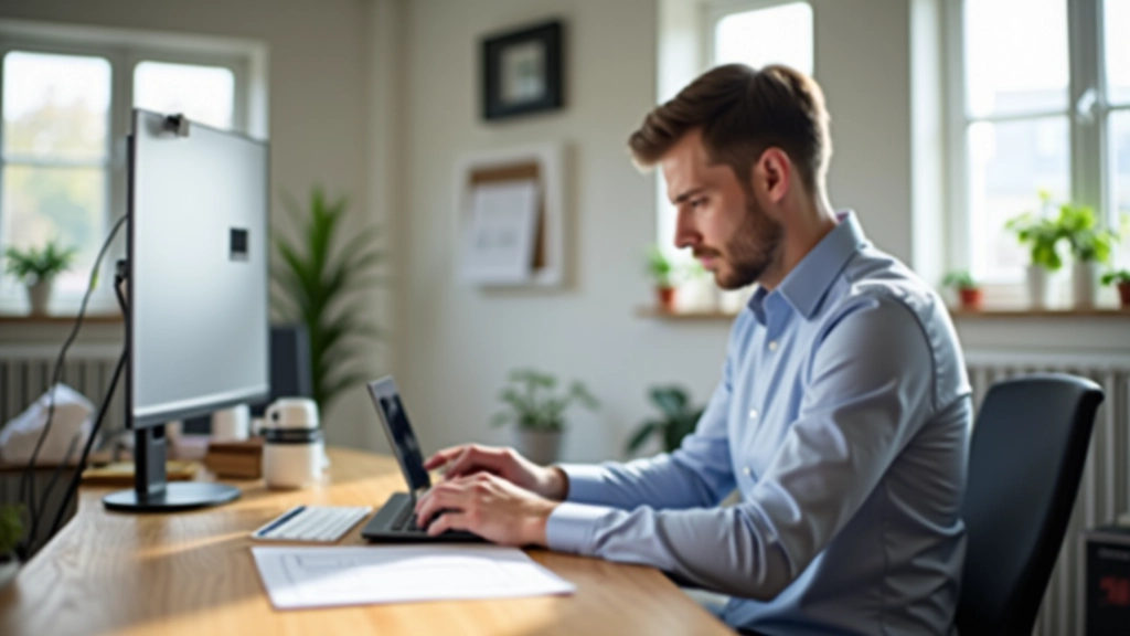 Personne travaillant à un bureau avec chronomètre et calendrier visible, gestion du temps